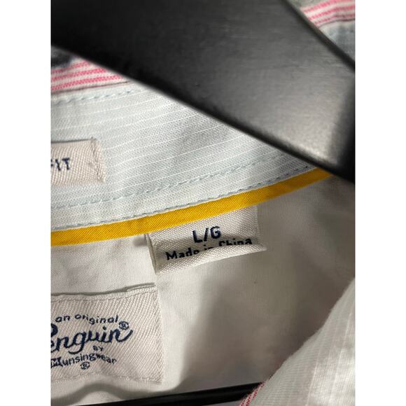 Original Penguin Heritage Slim Fit Striped Short Sleeve Button Shirt Men's Large - Picture 5 of 10